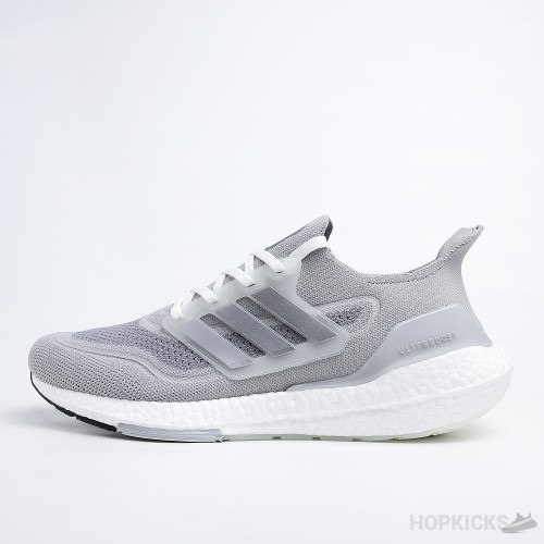 Ultra Boost 21 Silver  White (Real Boost)(Premium Batch)